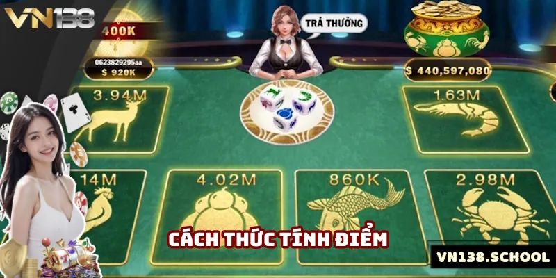 Cách tính điểm trong bầu cua online