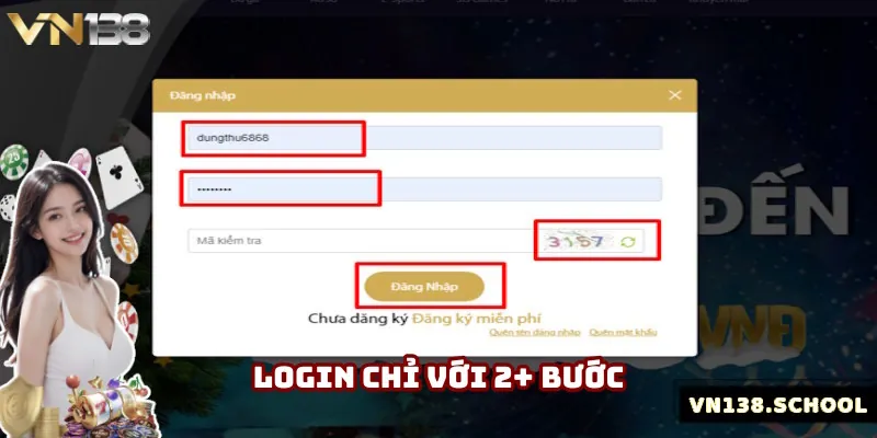 Đăng nhập VN138 chỉ với 2+ bước tối giản